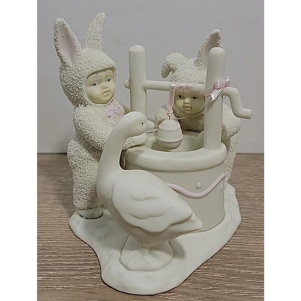 Dept 56 Snowbunnies Wishing You A Happy‎ Easter Wishing Well 1995
